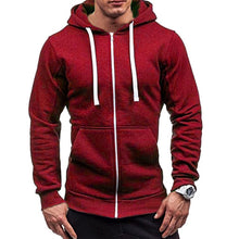Load image into Gallery viewer, Autumn Men Casual  Solid Zip Up Warm Pocket Cotton Breathablity Hoodie Hoodies Sweatshirt Jacket Coat Top Tops