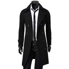 Load image into Gallery viewer, New Spring Autumn Winter Men's Trench Coat Warm Thicken Jacket Woolen Peacoat Long Overcoat Tops Mens Windbreaker Jackets
