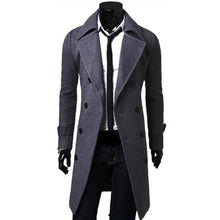 Load image into Gallery viewer, New Spring Autumn Winter Men's Trench Coat Warm Thicken Jacket Woolen Peacoat Long Overcoat Tops Mens Windbreaker Jackets